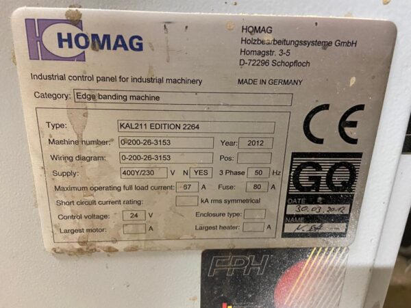 Homag Kal211 2264 Edgebander - Image 4