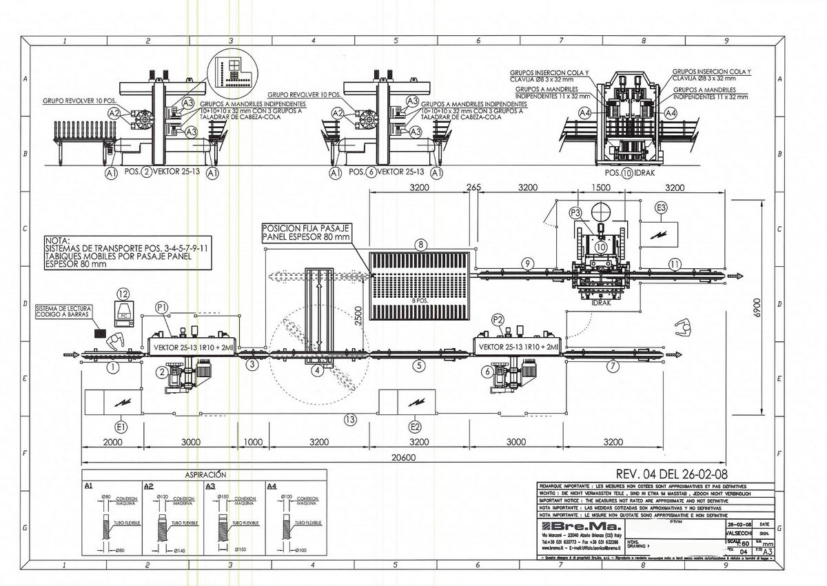 BREMA (BIESSE Group) 2 x Vektor 25-13 + 1 x IDRAK